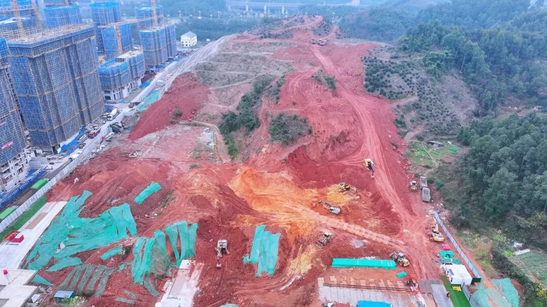 乐山七中通江校区项目施工现场