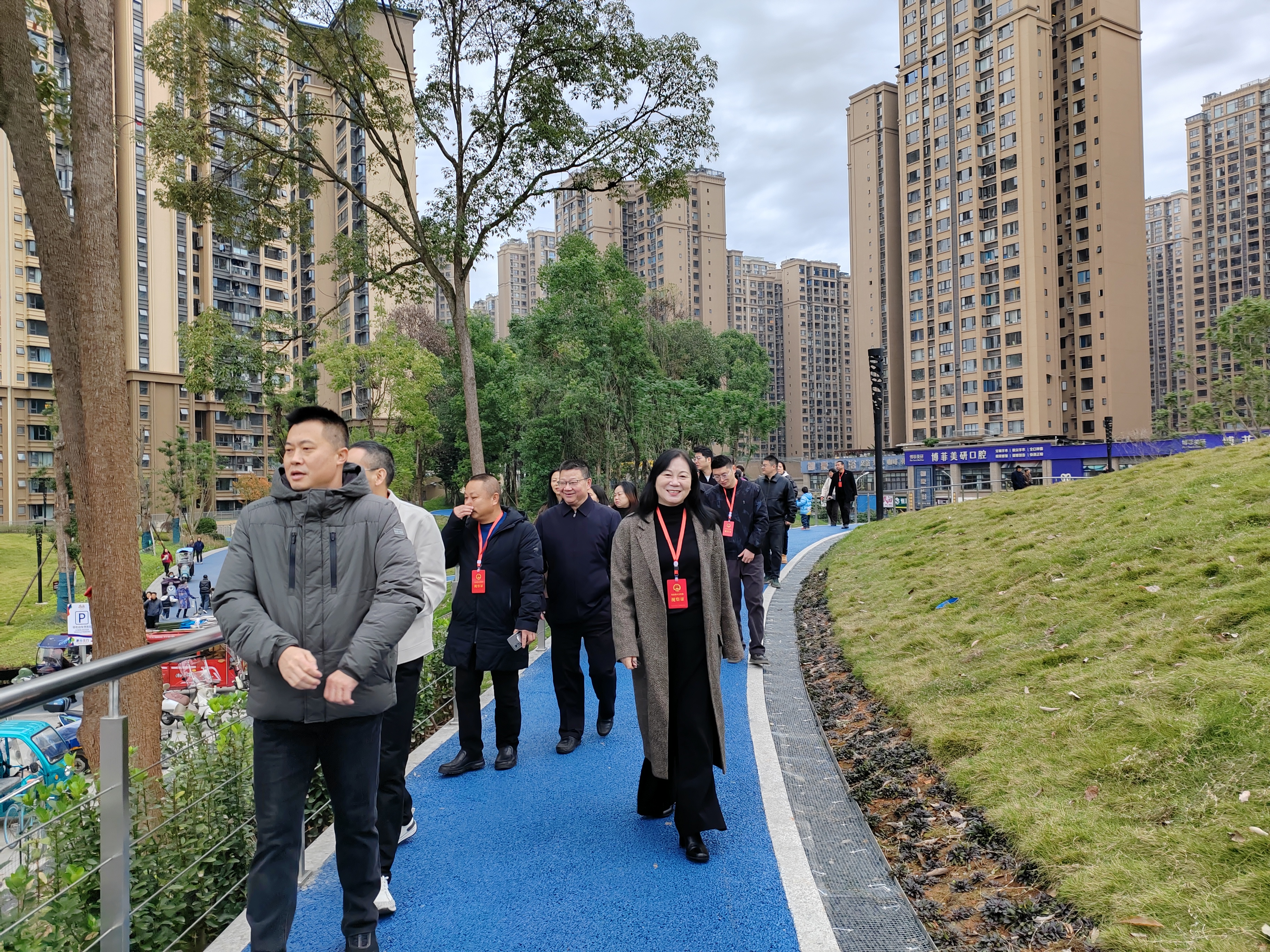 代表们现场了解瑞松综合体（生活公园）建设运营情况